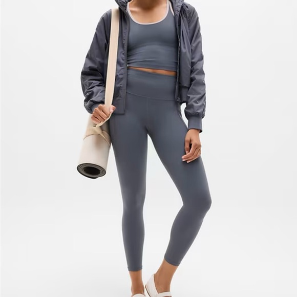 Athleta Pants - Athleta Salutation High-Rise Pocket Leggings 7/8 Length XXS – Grey